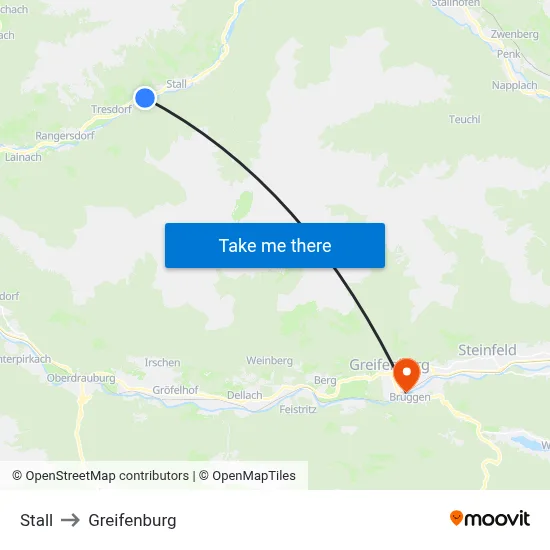 Stall to Greifenburg map