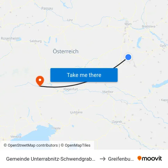 Gemeinde Unterrabnitz-Schwendgraben to Greifenburg map