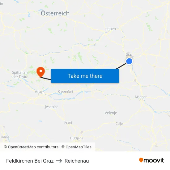 Feldkirchen Bei Graz to Reichenau map