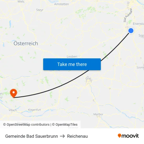 Gemeinde Bad Sauerbrunn to Reichenau map