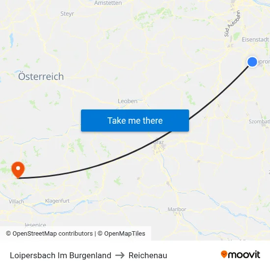 Loipersbach Im Burgenland to Reichenau map