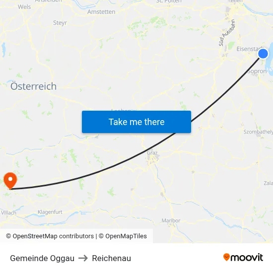 Gemeinde Oggau to Reichenau map