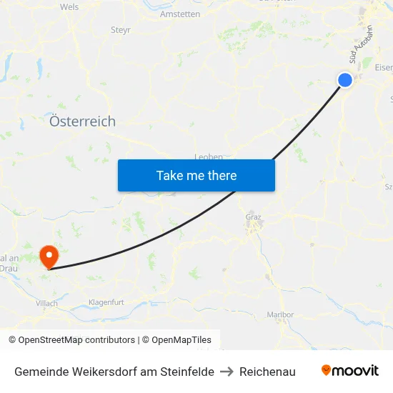 Gemeinde Weikersdorf am Steinfelde to Reichenau map
