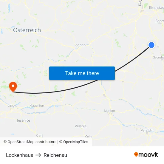 Lockenhaus to Reichenau map