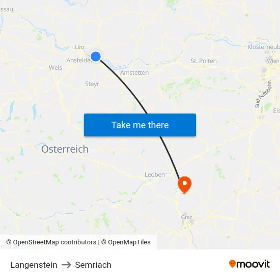 Langenstein to Semriach map