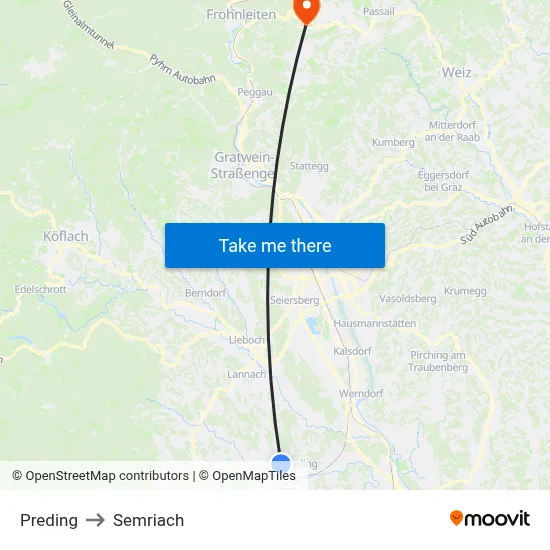Preding to Semriach map