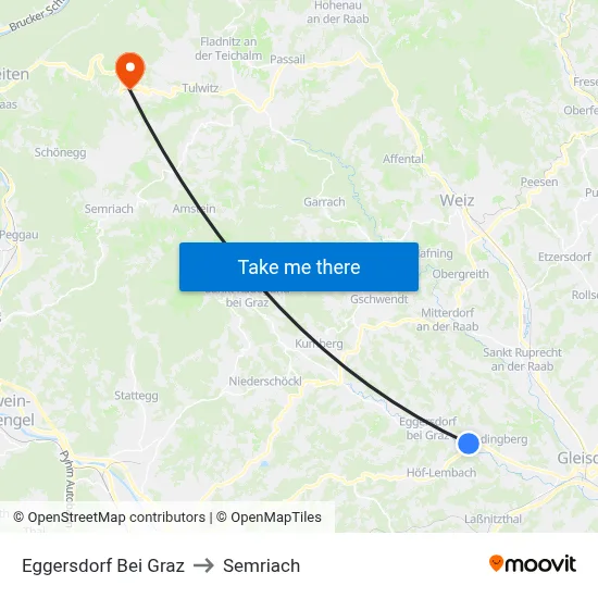 Eggersdorf Bei Graz to Semriach map