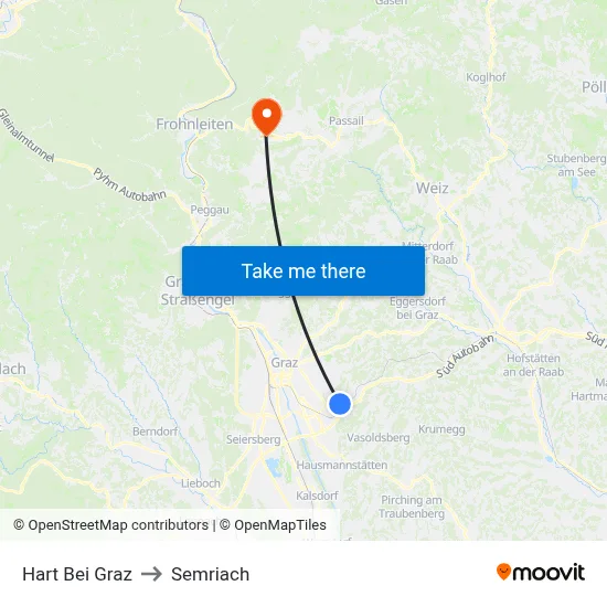 Hart Bei Graz to Semriach map