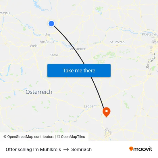 Ottenschlag Im Mühlkreis to Semriach map