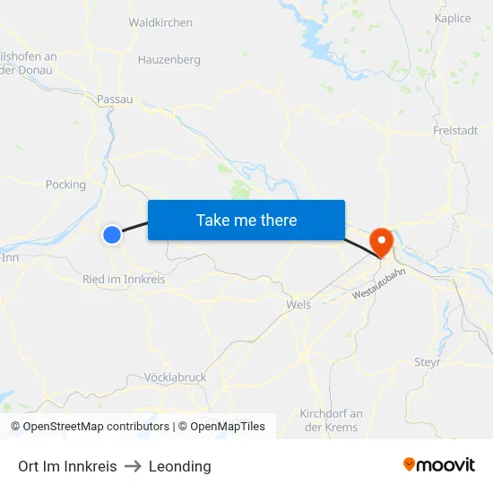 Ort Im Innkreis to Leonding map