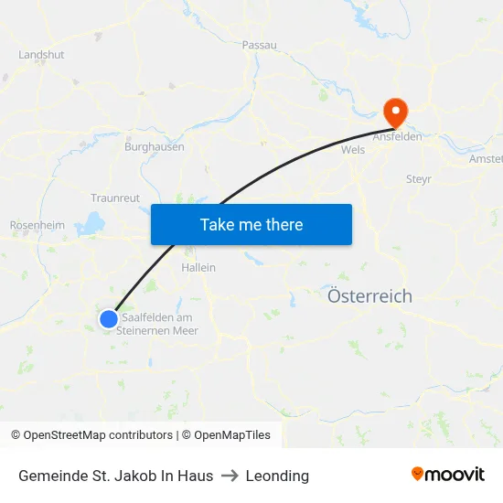Gemeinde St. Jakob In Haus to Leonding map