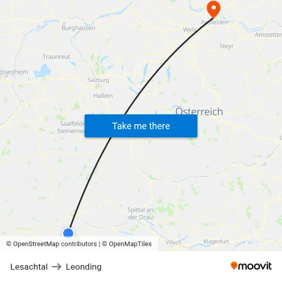 Lesachtal to Leonding map