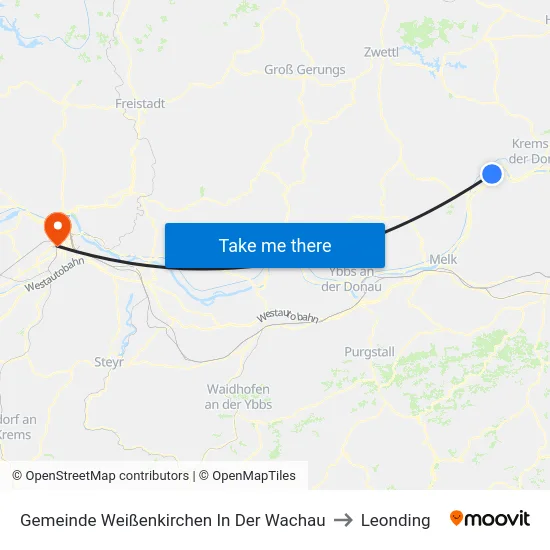 Gemeinde Weißenkirchen In Der Wachau to Leonding map