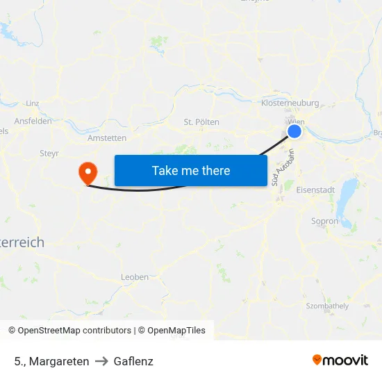 5., Margareten to Gaflenz map