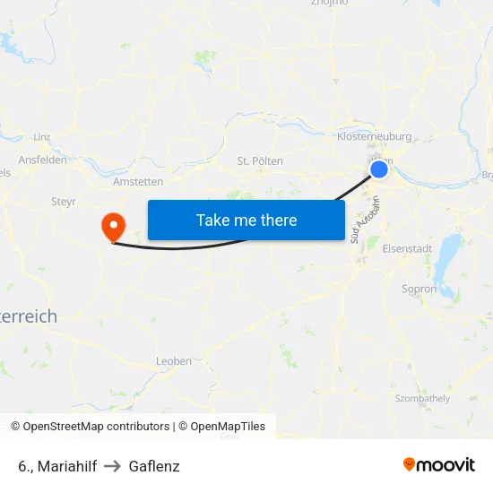 6., Mariahilf to Gaflenz map