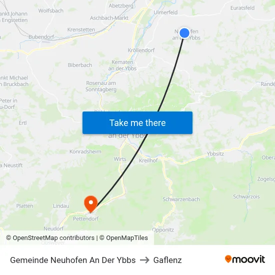 Gemeinde Neuhofen An Der Ybbs to Gaflenz map