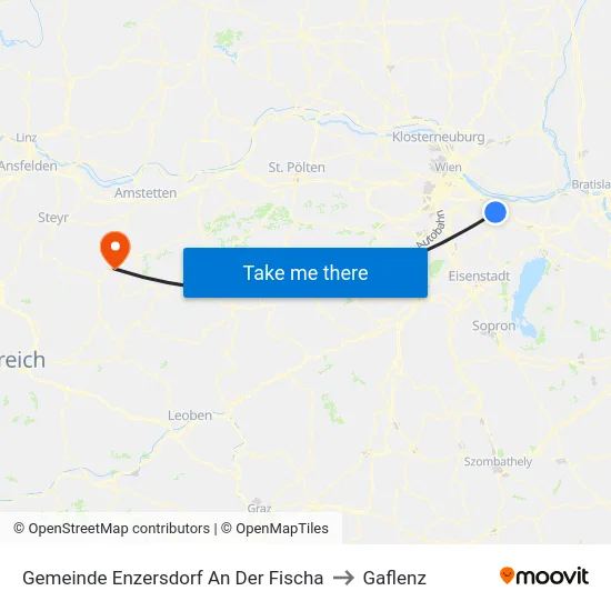 Gemeinde Enzersdorf An Der Fischa to Gaflenz map