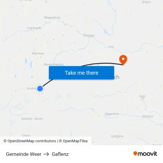 Gemeinde Weer to Gaflenz map