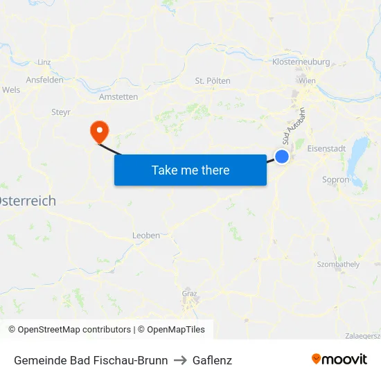 Gemeinde Bad Fischau-Brunn to Gaflenz map