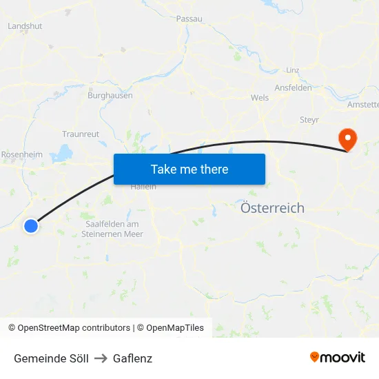 Gemeinde Söll to Gaflenz map