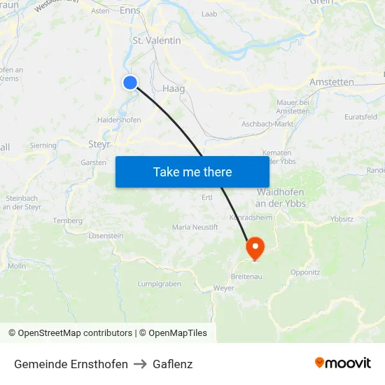 Gemeinde Ernsthofen to Gaflenz map