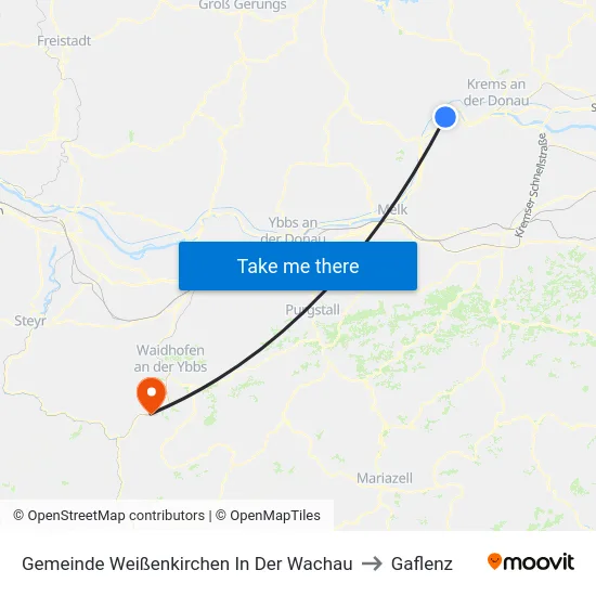 Gemeinde Weißenkirchen In Der Wachau to Gaflenz map