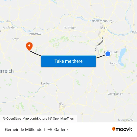 Gemeinde Müllendorf to Gaflenz map