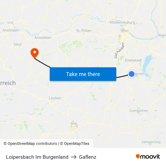 Loipersbach Im Burgenland to Gaflenz map