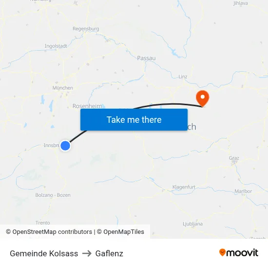 Gemeinde Kolsass to Gaflenz map
