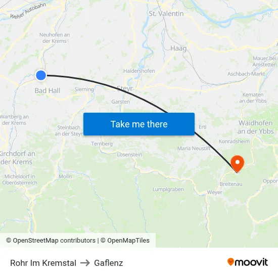 Rohr Im Kremstal to Gaflenz map