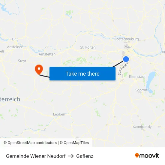 Gemeinde Wiener Neudorf to Gaflenz map