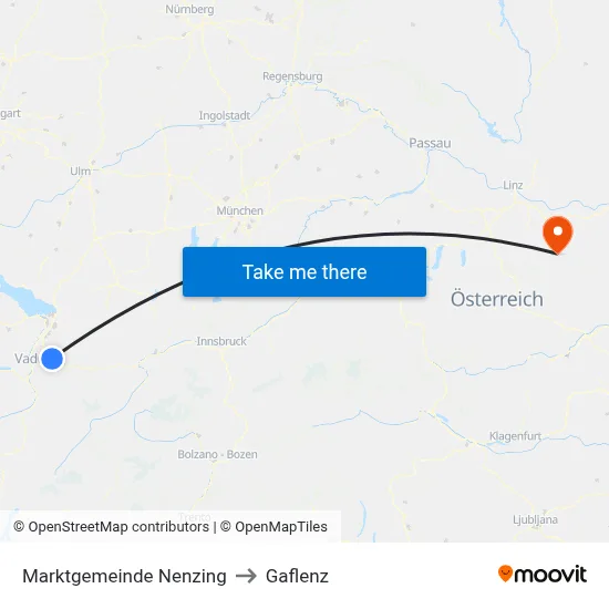 Marktgemeinde Nenzing to Gaflenz map