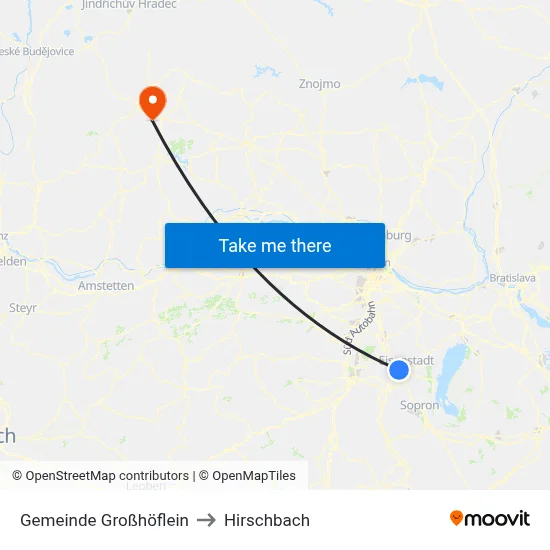 Gemeinde Großhöflein to Hirschbach map