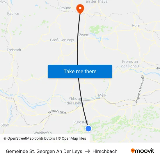 Gemeinde St. Georgen An Der Leys to Hirschbach map