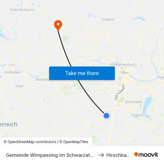 Gemeinde Wimpassing Im Schwarzatale to Hirschbach map