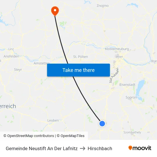 Gemeinde Neustift An Der Lafnitz to Hirschbach map