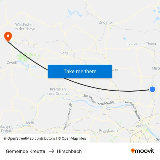 Gemeinde Kreuttal to Hirschbach map