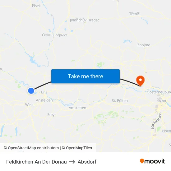 Feldkirchen An Der Donau to Absdorf map