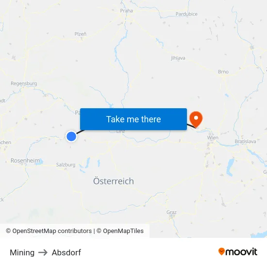 Mining to Absdorf map