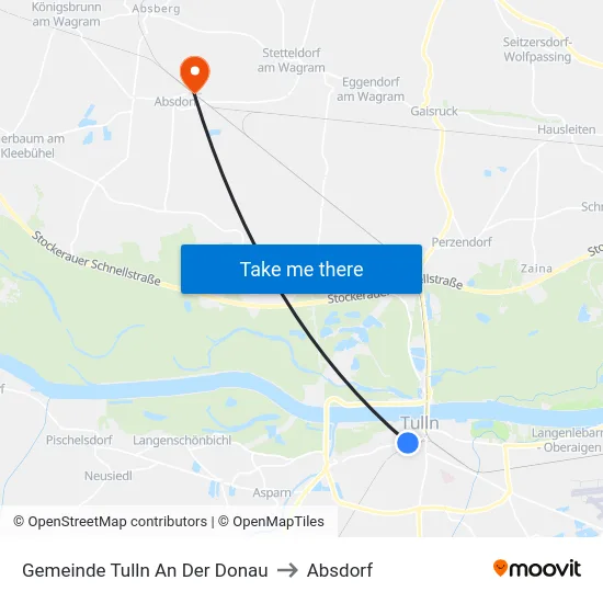 Gemeinde Tulln An Der Donau to Absdorf map