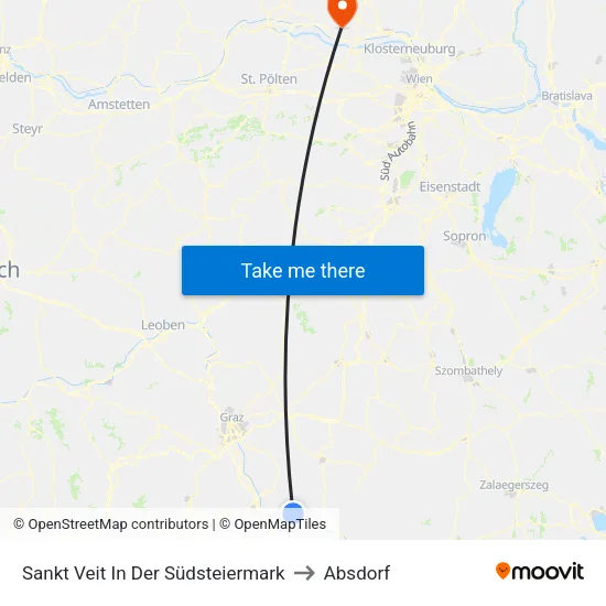 Sankt Veit In Der Südsteiermark to Absdorf map