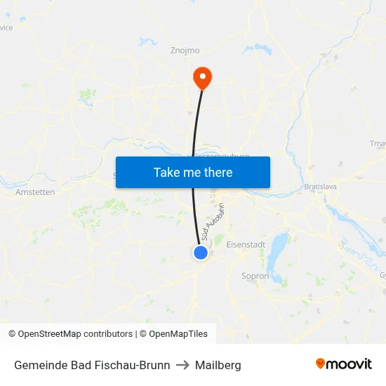 Gemeinde Bad Fischau-Brunn to Mailberg map