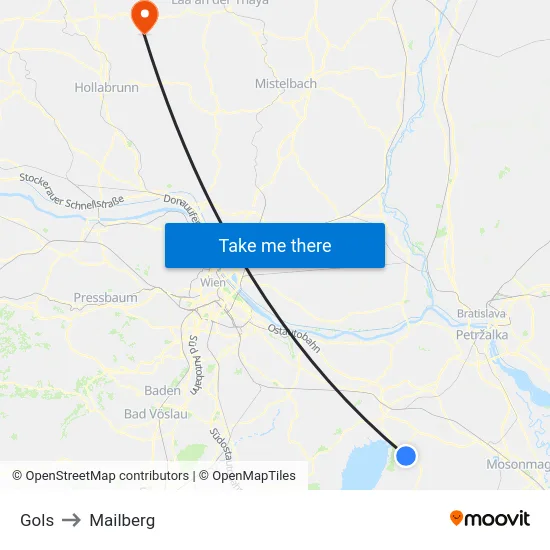 Gols to Mailberg map