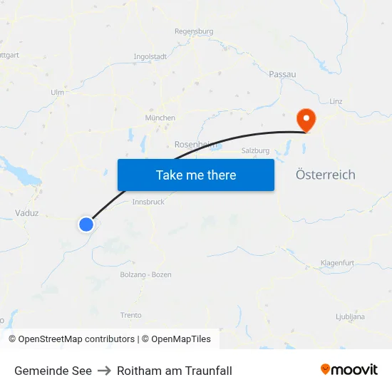 Gemeinde See to Roitham am Traunfall map