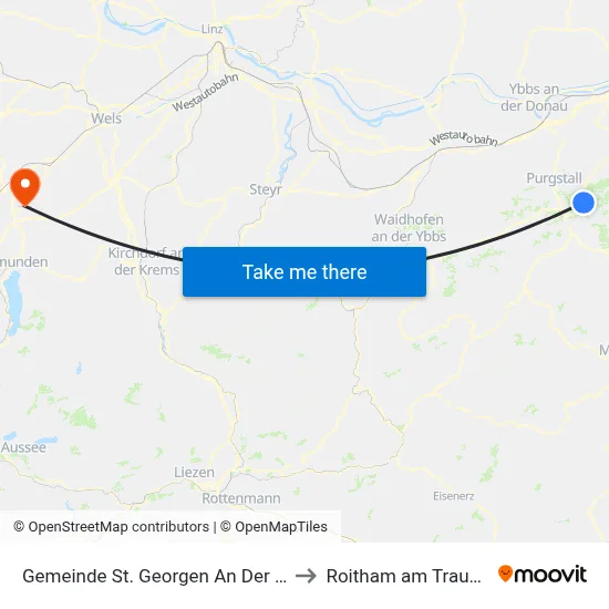 Gemeinde St. Georgen An Der Leys to Roitham am Traunfall map