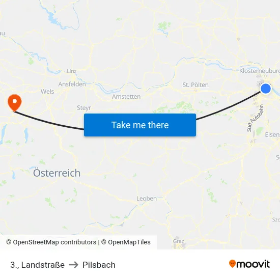 3., Landstraße to Pilsbach map