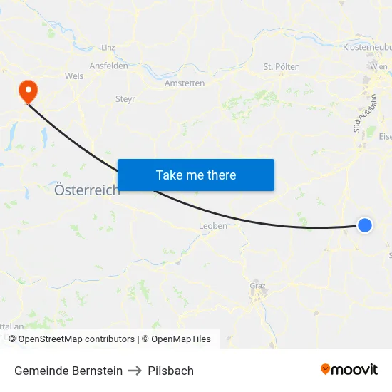 Gemeinde Bernstein to Pilsbach map