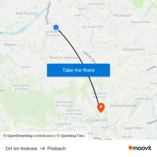 Ort Im Innkreis to Pilsbach map