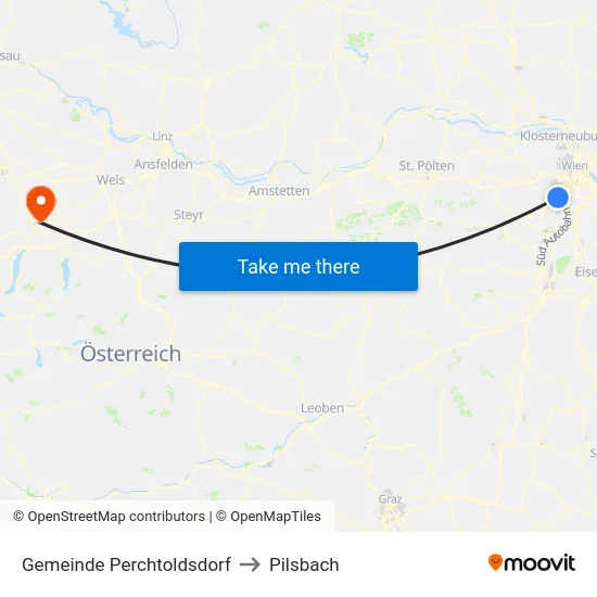 Gemeinde Perchtoldsdorf to Pilsbach map