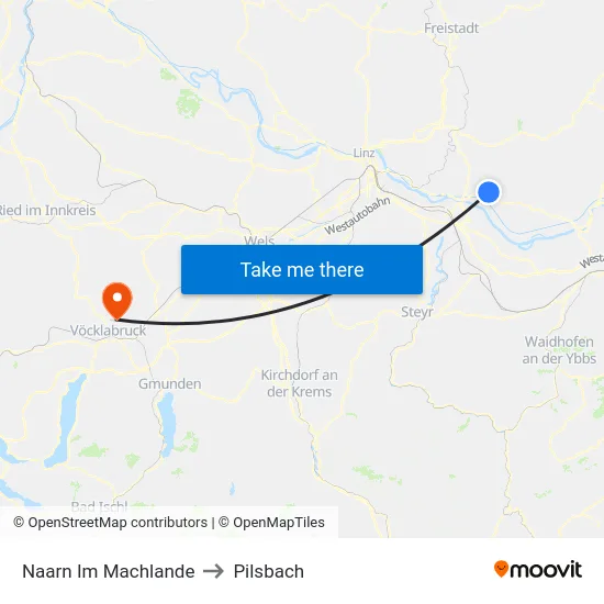 Naarn Im Machlande to Pilsbach map